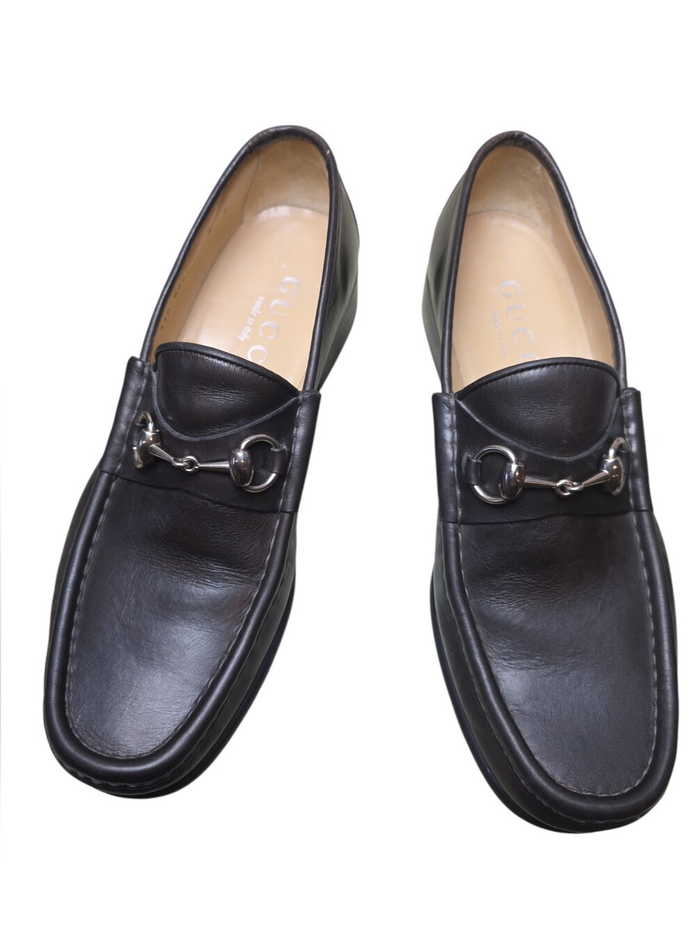 Gucci 1953 Horsebit Loafers Dark Brown Leather Silver Bit Men's 9D Made in Italy